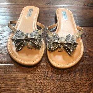 INC Women’s Mabae bow flat sandals